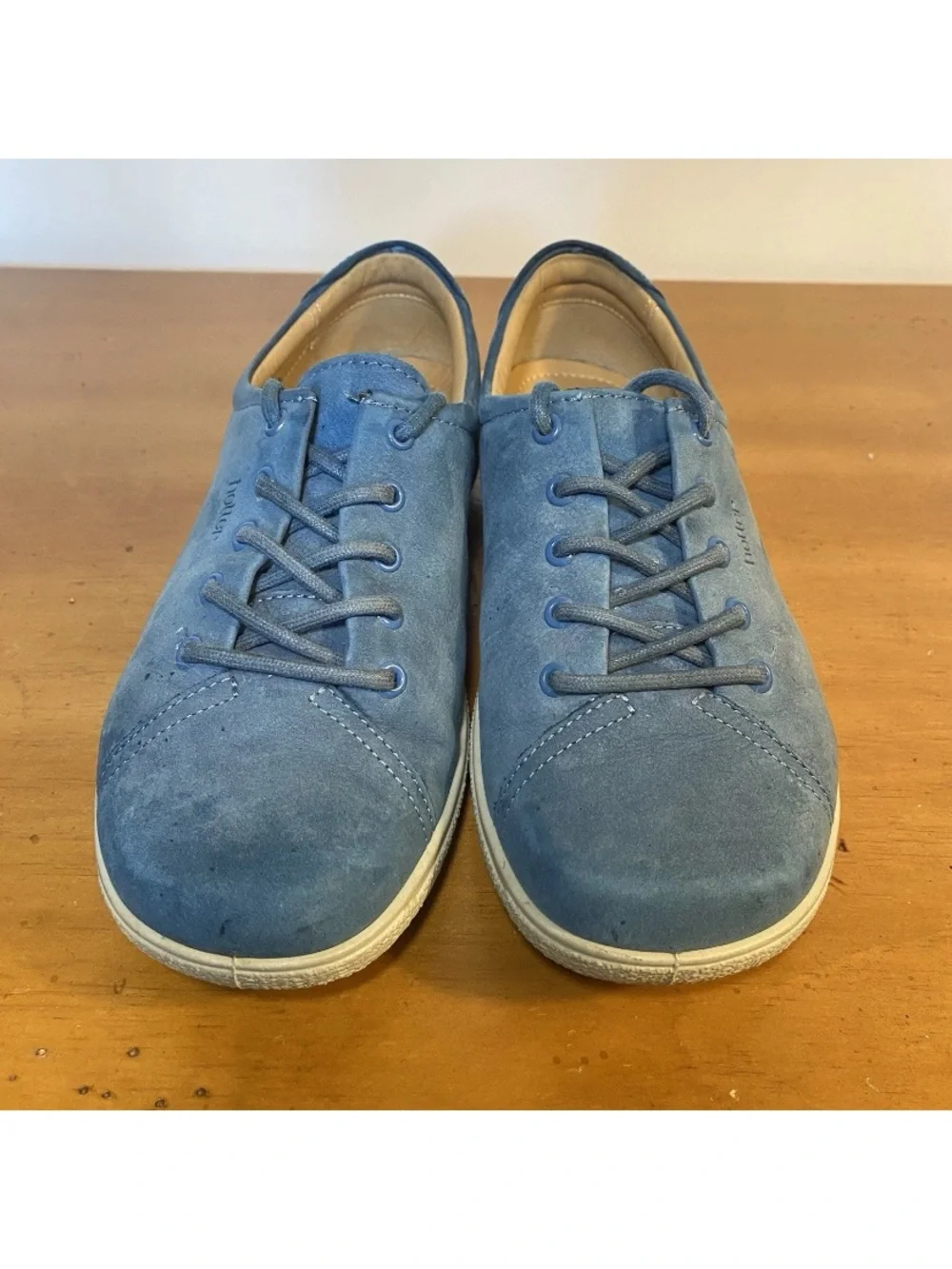 Hotter Women’s 7 US, 5 UK Dew Blue Leather Comfort Padded Walking Shoes Sneakers